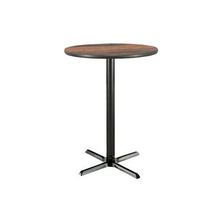 Kfi KFI 36" Round Bar Height Restaurant Table, Walnut T36RD-B2025-38-WL